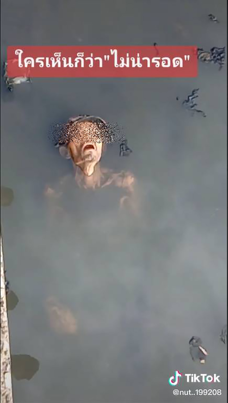 ลุงนอนในน้ำ ใครเห็นก็ว่าขิต ลุงนอนในน้ำ ใครเห็นก็ว่าขิต