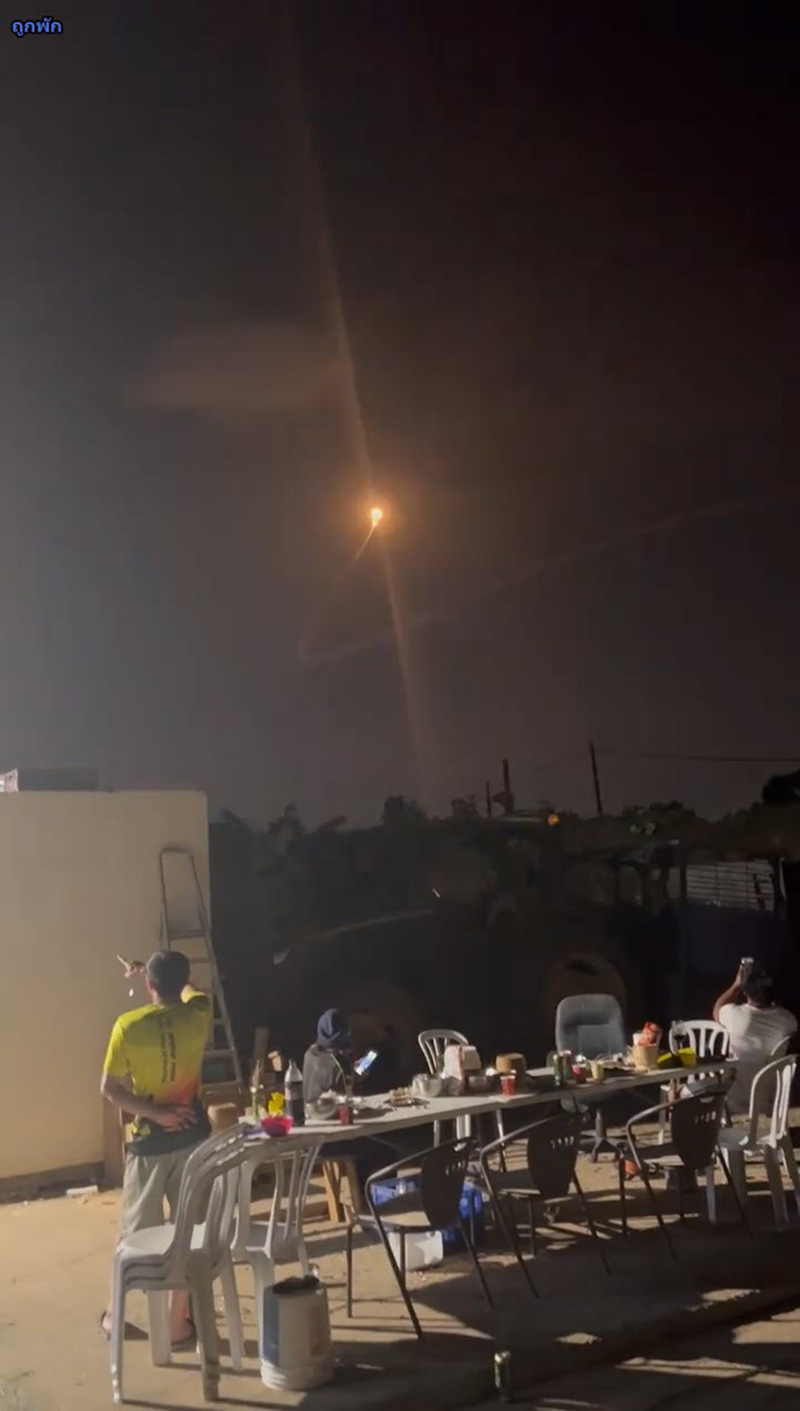 คนงานไทยในอิสราเอล ปาร์ตี้อยู่ดี ๆ เห็นจรวดพุ่งโจมตี คนงานไทยในอิสราเอล ปาร์ตี้อยู่ดี ๆ เห็นจรวดพุ่งโจมตี