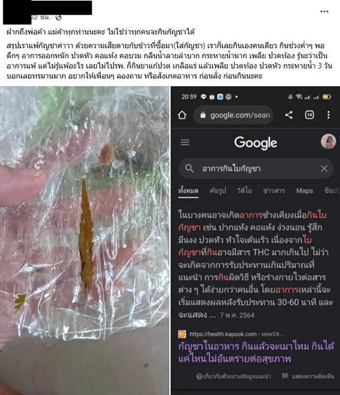 สาวกินกับข้าวกัญชาทรมานแพ้หนัก สาวกินกับข้าวกัญชาทรมานแพ้หนัก