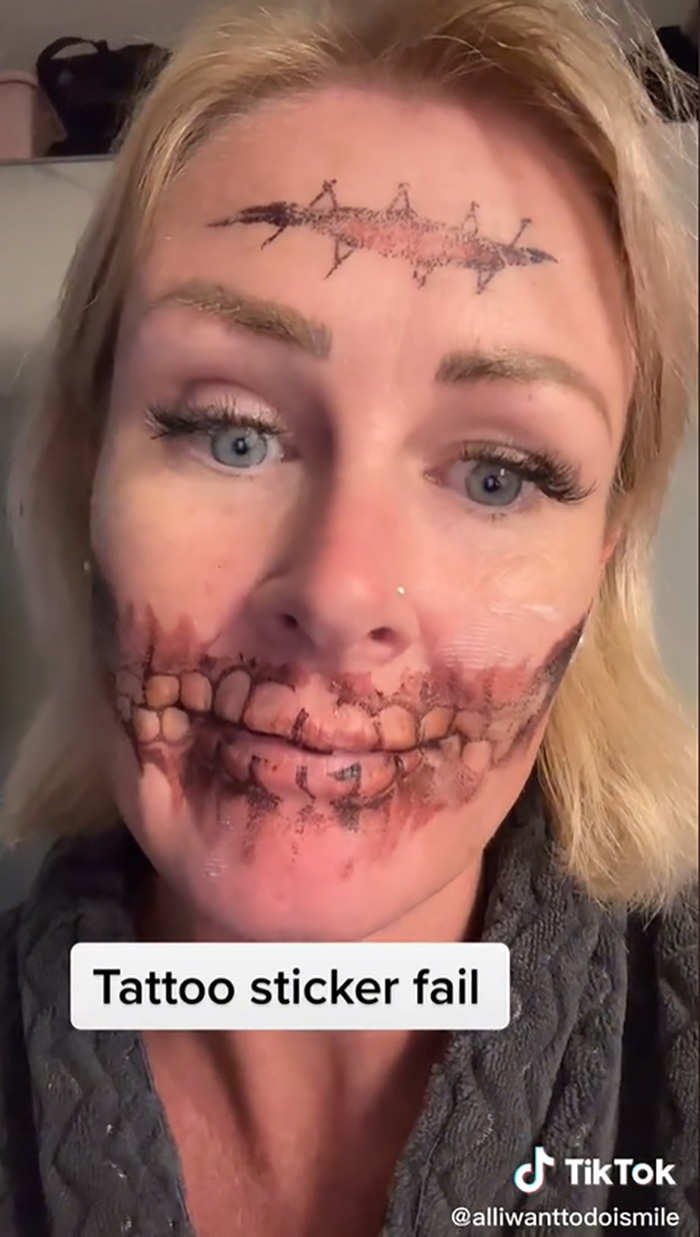 หญิงแต่งหน้าฮาโลวีนจัดเต็ม หญิงแต่งหน้าฮาโลวีนจัดเต็ม