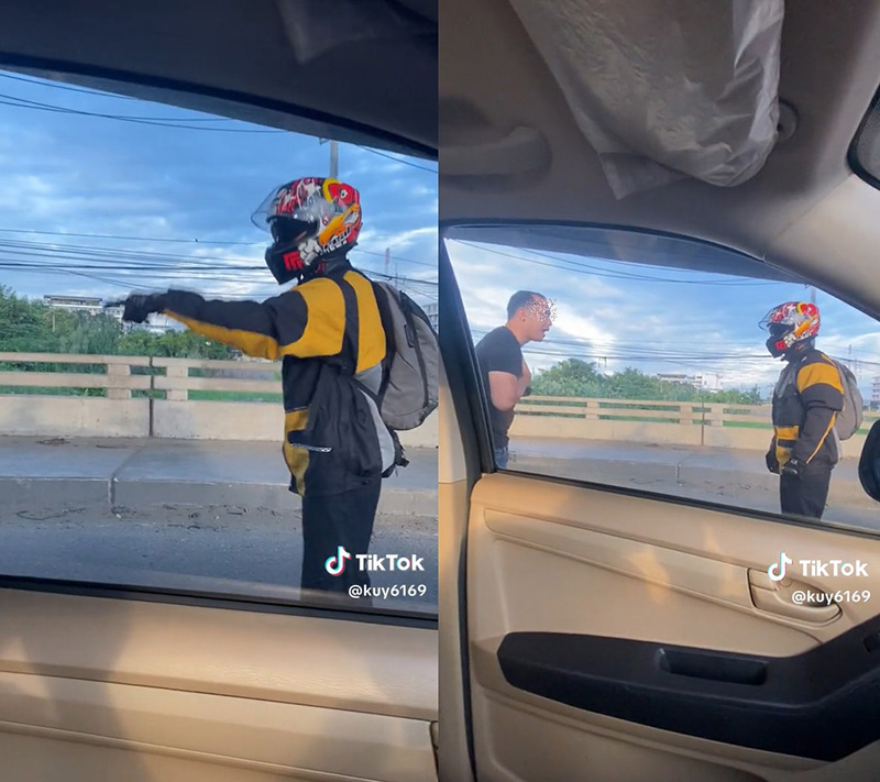 ไม่เปิดไฟเลี้ยว ด่ากันไฟแลบ สุดท้ายจบแบบนี้ ไม่เปิดไฟเลี้ยว ด่ากันไฟแลบ สุดท้ายจบแบบนี้