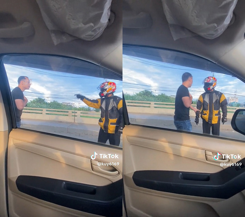 ไม่เปิดไฟเลี้ยว ด่ากันไฟแลบ สุดท้ายจบแบบนี้ ไม่เปิดไฟเลี้ยว ด่ากันไฟแลบ สุดท้ายจบแบบนี้