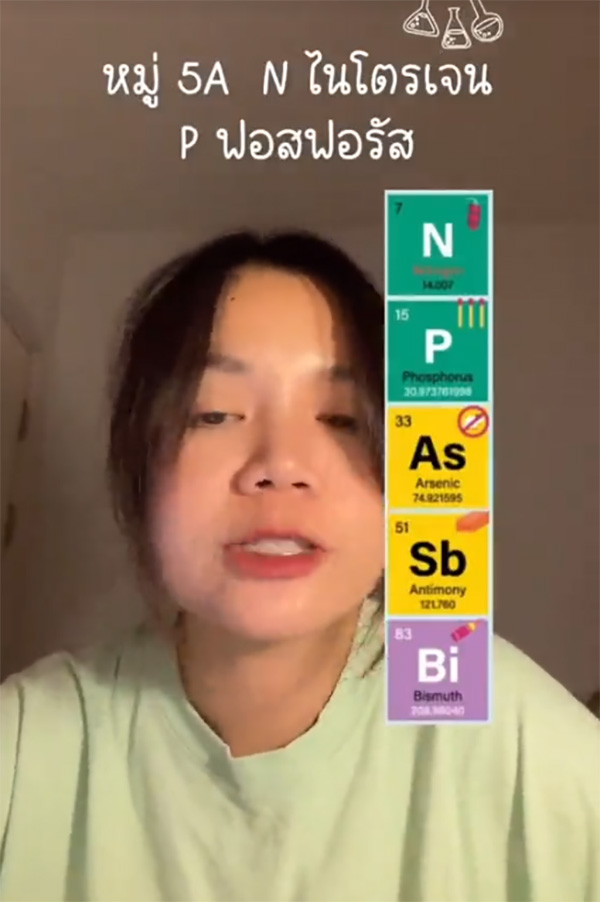 ครูสาวแชร์ทริคท่องตารางธาตุสุดเฟี้ยว เวอร์ชั่น ธาตุทองซาวด์ ครูสาวแชร์ทริคท่องตารางธาตุสุดเฟี้ยว เวอร์ชั่น ธาตุทองซาวด์