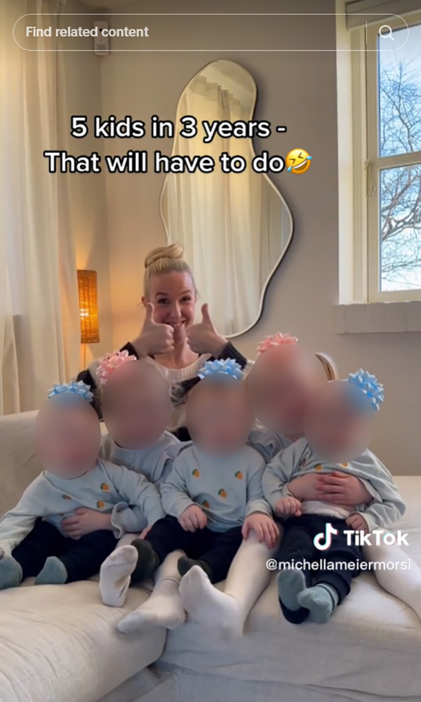 คุณแม่แฝดสาม อวดหน้าท้องตอปิโด ใหญ่โตแปลกตา จนเป็นไวรัล 137 ล้านวิว คุณแม่แฝดสาม อวดหน้าท้องตอปิโด ใหญ่โตแปลกตา จนเป็นไวรัล 137 ล้านวิว