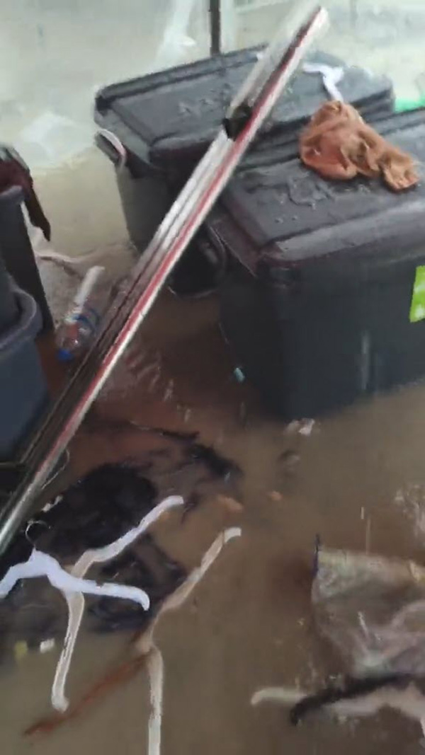 พ่อค้าเสื้อผ้าสุดท้อ ขายที่ตลาดนัดเจอพายุฝนถล่มร้าน เศร้าเก็บชุดเปียกจากพื้น พ่อค้าเสื้อผ้าสุดท้อ ขายที่ตลาดนัดเจอพายุฝนถล่มร้าน เศร้าเก็บชุดเปียกจากพื้น