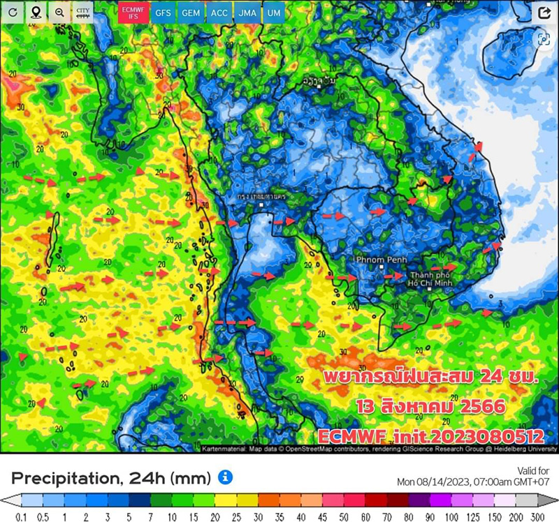 เปิดภาพเรดาร์มรสุมเข้าไทย เปิดภาพเรดาร์มรสุมเข้าไทย