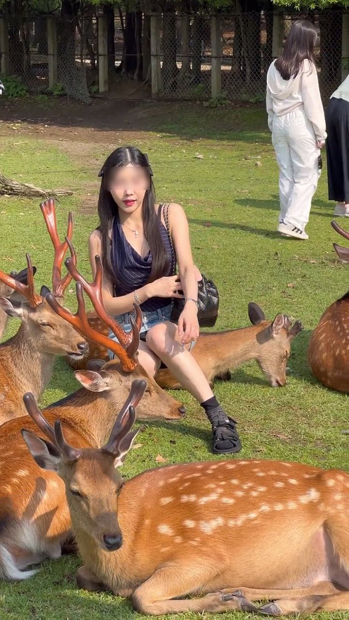 สาวสวยถ่ายรูปในสวน สาวสวยถ่ายรูปในสวน