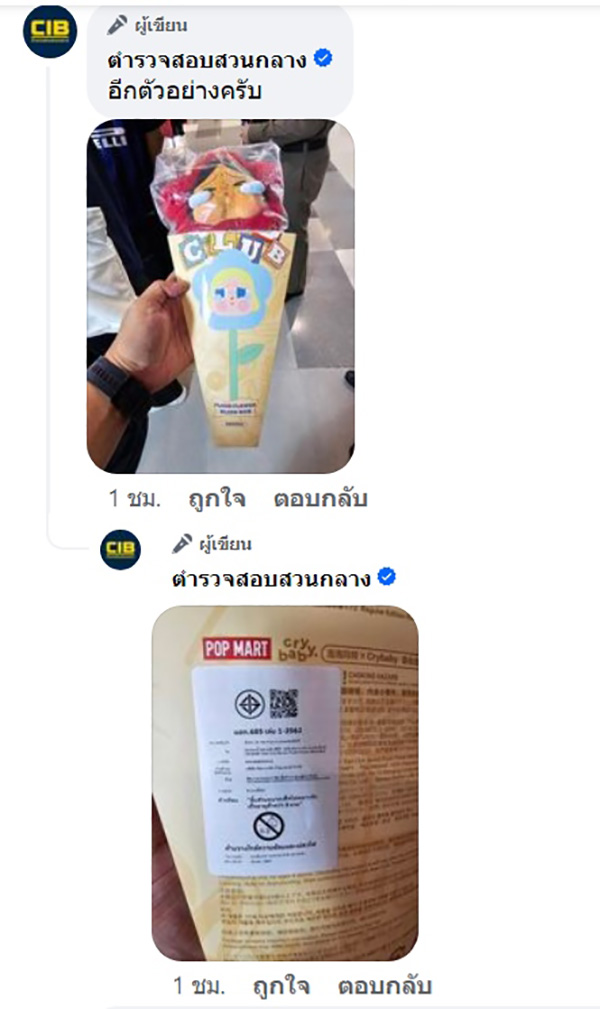 ตำรวจเข้ายึด ตุ๊กตาลาบูบู้ Art toy ตำรวจเข้ายึด ตุ๊กตาลาบูบู้ Art toy