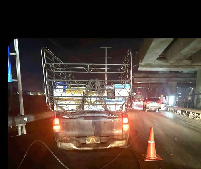 ระทึกอีก สลิงก่อสร้างทางด่วนพระราม 2 ระทึกอีก สลิงก่อสร้างทางด่วนพระราม 2