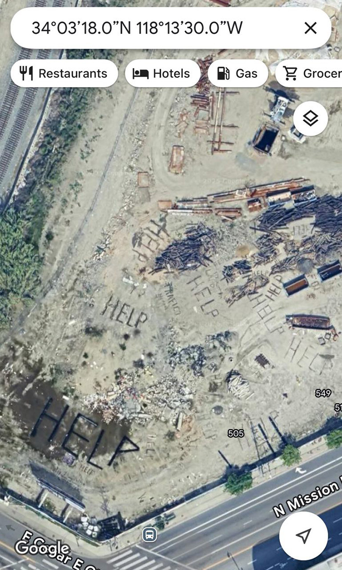 สัญญาณ HELP ลึกลับ โผล่เต็ม Google Maps สัญญาณ HELP ลึกลับ โผล่เต็ม Google Maps