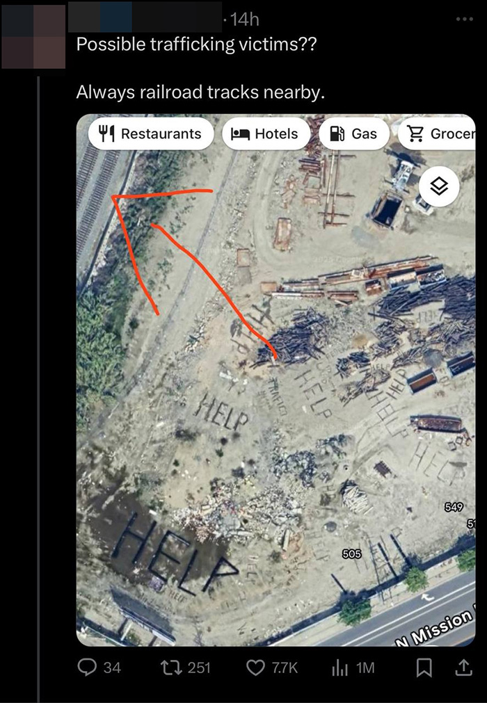 สัญญาณ HELP ลึกลับ โผล่เต็ม Google Maps สัญญาณ HELP ลึกลับ โผล่เต็ม Google Maps