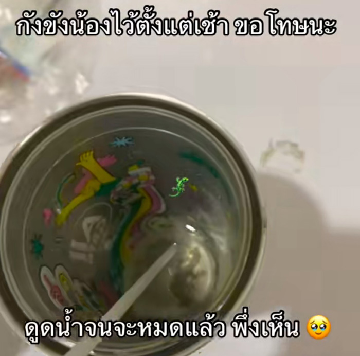 ดูดเครื่องดื่มไปจนหมดเพิ่งเห็นอะไรก้นแก้ว ดูดเครื่องดื่มไปจนหมดเพิ่งเห็นอะไรก้นแก้ว