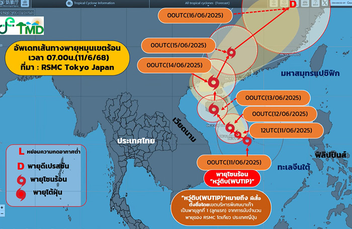 กรมอุตุ เตือนพายุโซนร้อน หวู่ติบ กรมอุตุ เตือนพายุโซนร้อน หวู่ติบ
