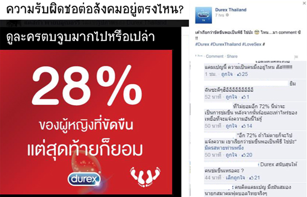 ดูเร็กซ์ โพสต์ผู้หญิงก็แค่ขัดขืนพอเป็นพิธี ดูเร็กซ์ โพสต์ผู้หญิงก็แค่ขัดขืนพอเป็นพิธี