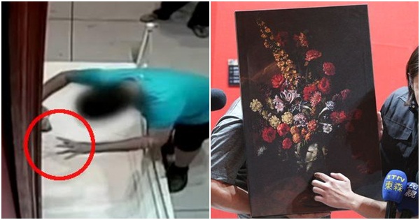 หนุ่มน้อยสะดุดล้มทำภาพเขียนมูลค่า 44 ล้าน ขาดทะลุ หนุ่มน้อยสะดุดล้มทำภาพเขียนมูลค่า 44 ล้าน ขาดทะลุ