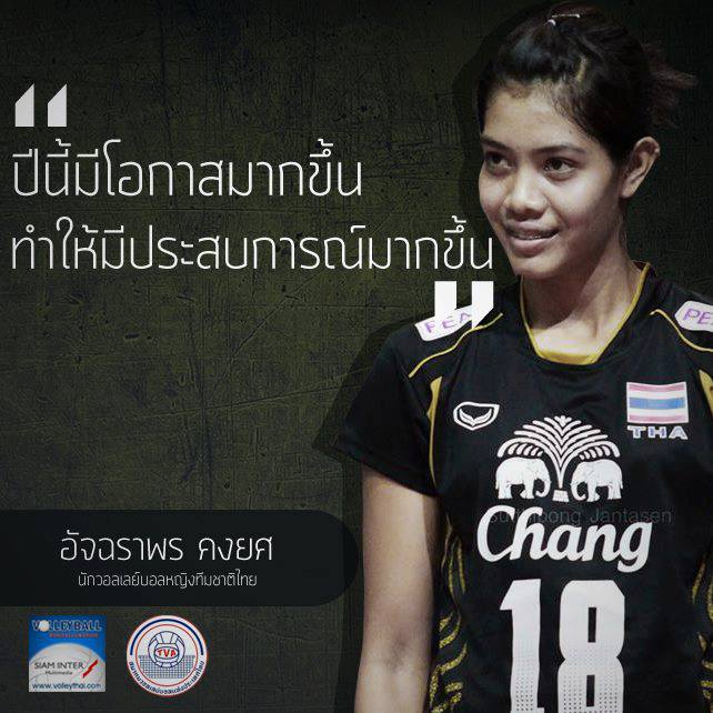 อัจฉราพร คงยศ ประวัตินักวอลเลย์บอล ตำแหน่งบอลหลัก