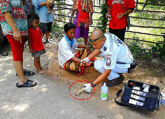 หนุ่มจับงูเหลือมพลาดท่าถูกกัด คว้ามีดฟันฉับคอขาดกระเด็น หนุ่มจับงูเหลือมพลาดท่าถูกกัด คว้ามีดฟันฉับคอขาดกระเด็น