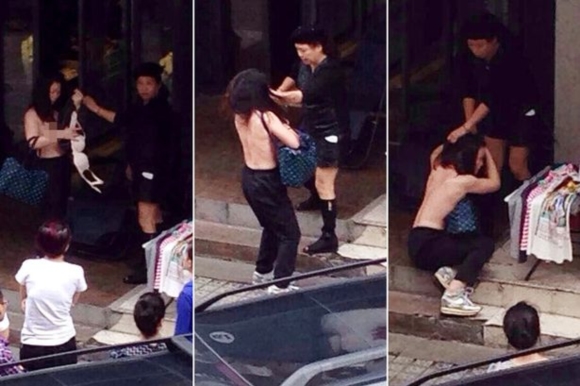 เจ้าของร้านเสื้อจับสาวแก้ผ้าประจาน จับได้ขโมยของในร้าน เจ้าของร้านเสื้อจับสาวแก้ผ้าประจาน จับได้ขโมยของในร้าน