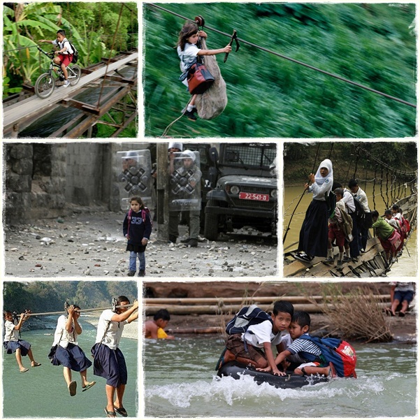 10 เส้นทางไปโรงเรียนที่อันตรายที่สุดในโลก 10 เส้นทางไปโรงเรียนที่อันตรายที่สุดในโลก