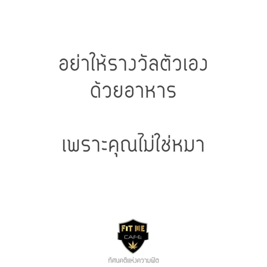 ดราม่าหนัก เพจรักสุขภาพโพสต์ อย่าให้รางวัลตัวเองด้วยอาหาร เพราะคุณไม่ใช่หมา ดราม่าหนัก เพจรักสุขภาพโพสต์ อย่าให้รางวัลตัวเองด้วยอาหาร เพราะคุณไม่ใช่หมา