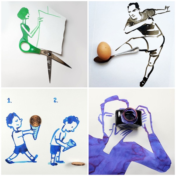 20 ภาพวาดสะท้อนอารมณ์ขัน จับสิ่งของในชีวิตประจำวันมาเป็นศิลปะ 20 ภาพวาดสะท้อนอารมณ์ขัน จับสิ่งของในชีวิตประจำวันมาเป็นศิลปะ