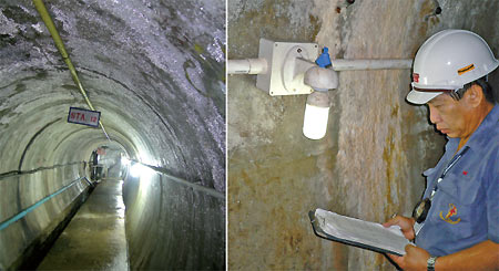 เจ้าหน้าที่ตรวจเขื่อนศรีนครินทร์