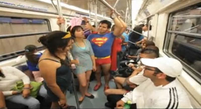 No Trousers Tube Ride ในเม็กซิโก