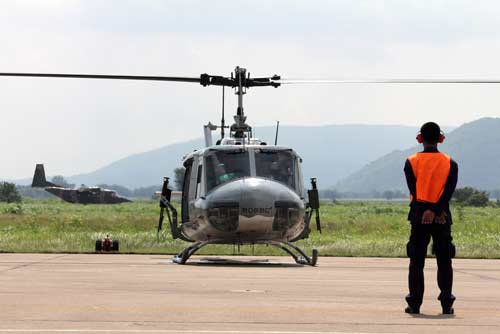 ฮ.ฮิวอี้ หวิดตก!! เครื่องขัดข้อง ขณะฝึกค้นหา-ช่วยชีวิต