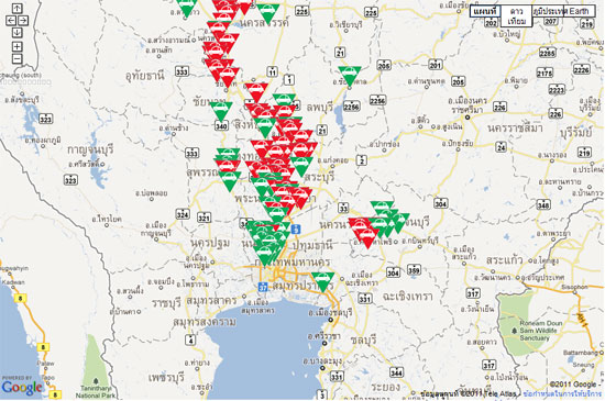 เส้นทางน้ำท่วม