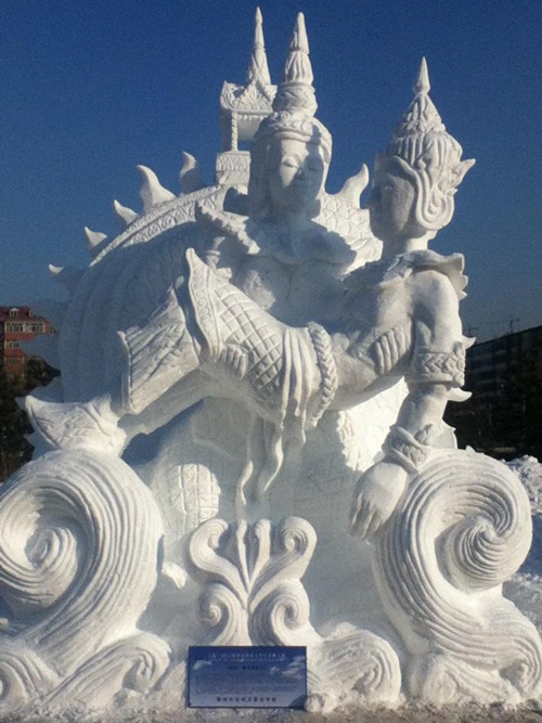 เจ๋งสุด ๆ ไทยคว้าแชมป์แกะสลักหิมะนานาชาติ