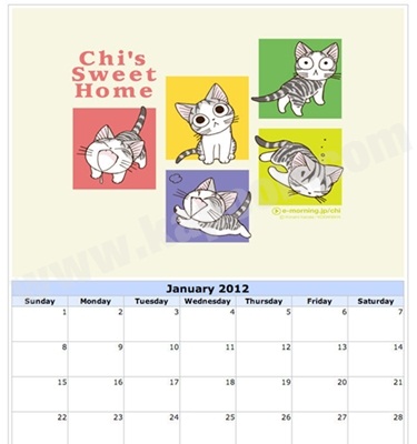 มาทำ ปฏิทิน 2555 ต้อนรับปีใหม่กัน