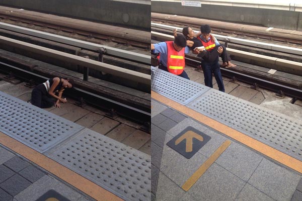 ตกรางรถไฟฟ้า