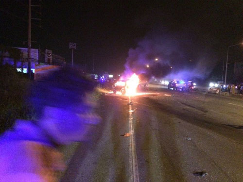 นักแข่งแรลลี่ชื่อดังถูกรถชนไฟคลอกดับ พร้อมลูกเมีย