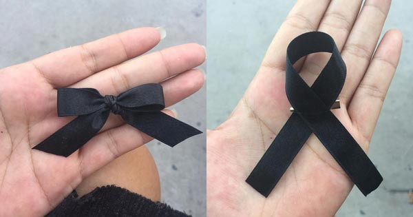 วิธีการทำโบว์สีดำกลัดอก เพื่อร่วมถวายความอาลัย