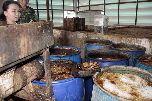 บุกทลายโรงต้มปลาร้า