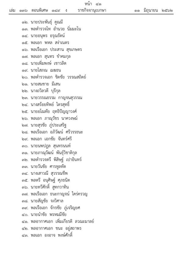 คสช. ประกาศ 50 รายชื่อ ส.ว. สำรอง