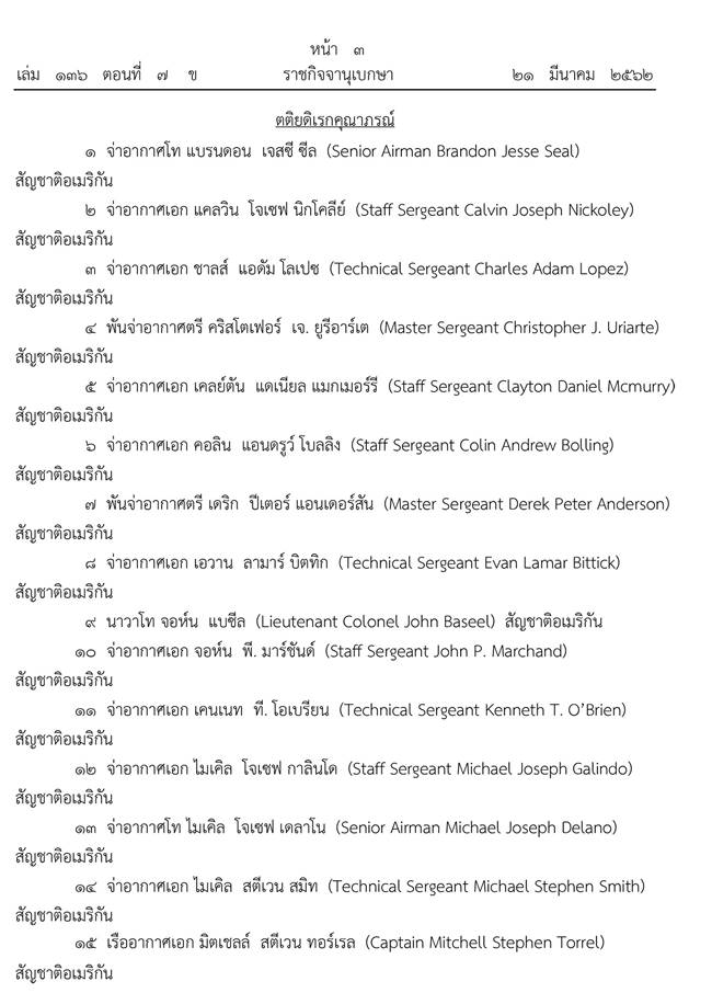 พระราชทานเครื่องราชฯ 187 จิตอาสา ช่วยเหลือ 13 หมูป่าออกจากถ้ำหลวง