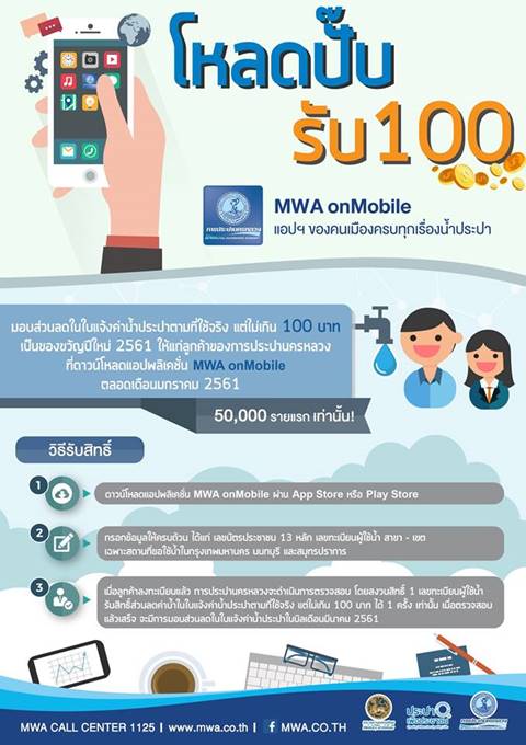การประปาฯ ชวนโหลดแอปฯ 
