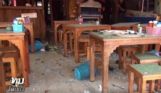 ระทึก ! ร้านสเต๊กระยองแก๊สระเบิดบึ้ม กำแพงพังยับ เจ็บ 6 ราย