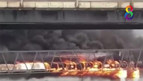 ไฟไหม้ท่าเรือฟิวเจอร์พอร์ท คาด เป็นเพราะไฟฟ้าลัดวงจร