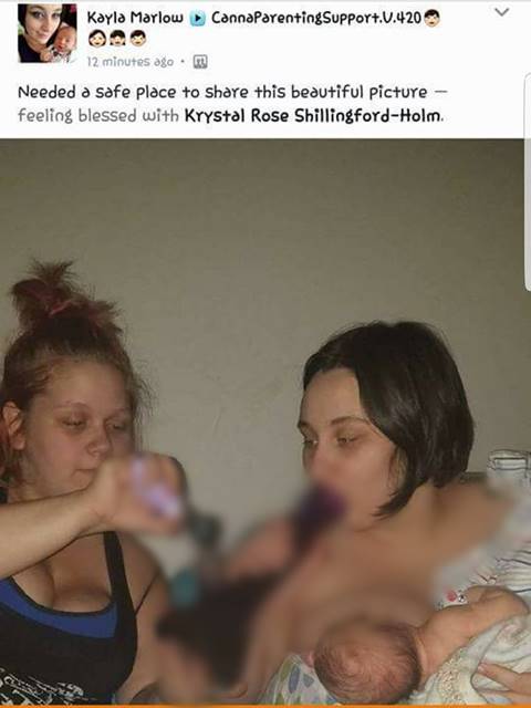  สาวโพสต์ภาพดูดปุ๊นขณะให้นมลูก