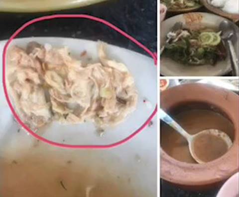 สาวโวยเจอทิชชู่ในขนมจีน 