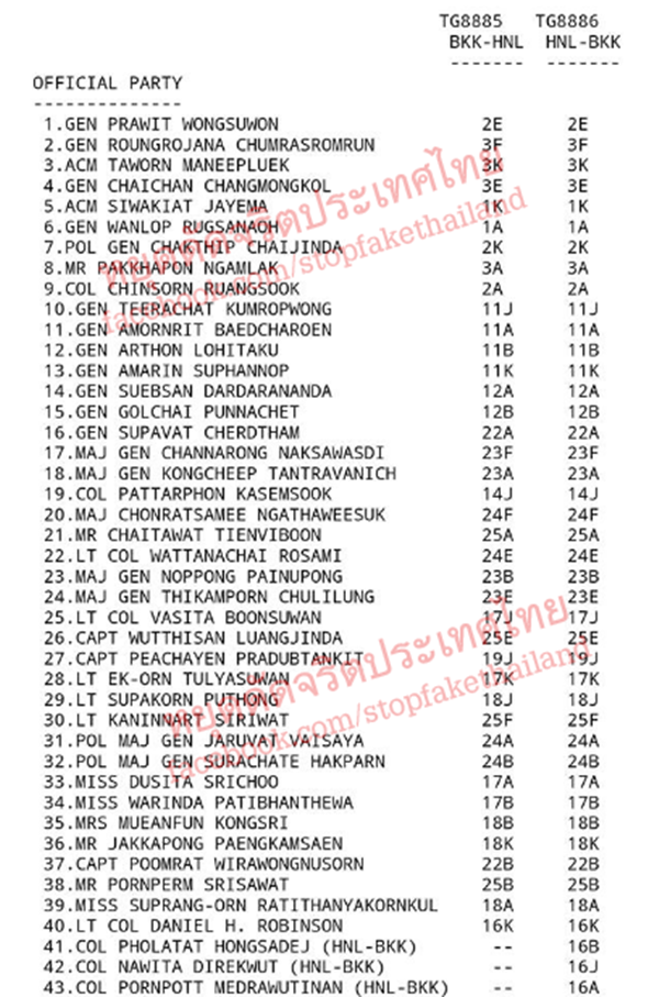 พล.อ. ประวิตร ไปฮาวาย 