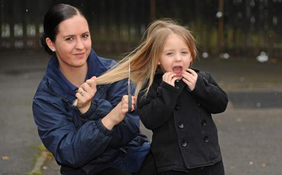 เด็กน้อย 3 ขวบ ตัดผม