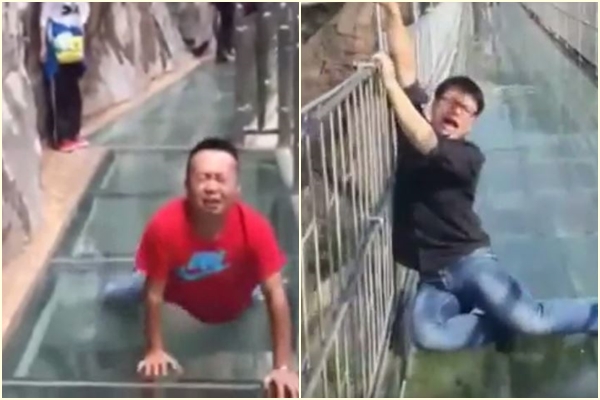 สะพานกระจก กลัวความสูง