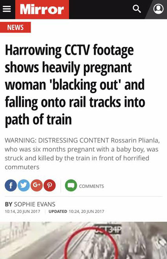 สื่อนอกตีข่าว สาวไทยหมดสติตกรางแอร์พอร์ตลิงค์