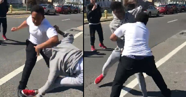 วัยรุ่นตีกันหนักมาก สุดท้ายยอมจับมือคืนดี เพราะชายแปลกหน้าคนนี้คนเดียว