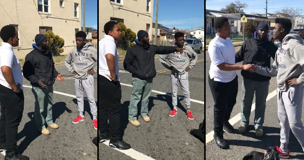 วัยรุ่นตีกันหนักมาก สุดท้ายยอมจับมือคืนดี เพราะชายแปลกหน้าคนนี้คนเดียว