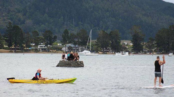 แก๊งชาวนิวซีแลนด์สร้างเกาะปาร์ตี้ฉลองปีใหม่