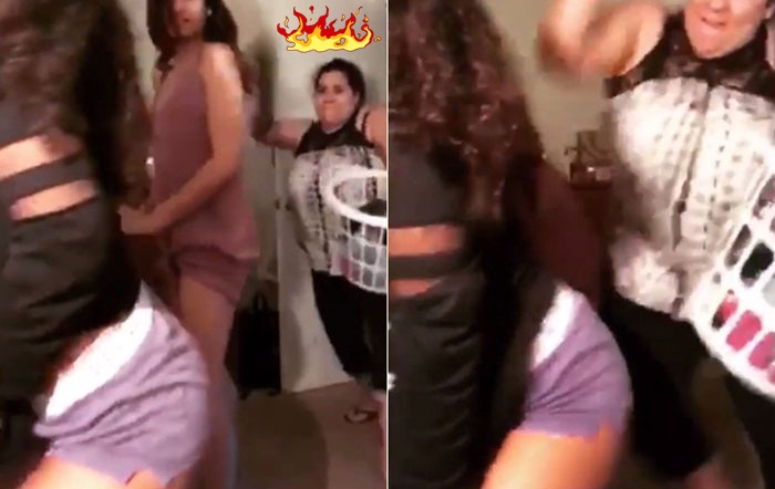 2 สาวแดนซ์ส่ายก้นสะบัด แม่เปิดมาเห็น จัดการป๊าบเข้าให้